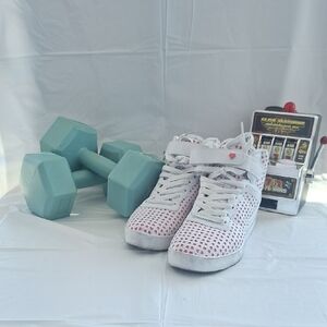 Fila Women White and Red Heart Sneakers